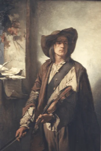 Le violoniste le saltimbanque 110x90 Cm — Daniel Trammer