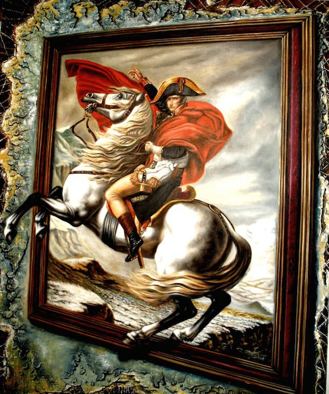 Napoléon sortant de son cadre 110x100 cm — Daniel Trammer