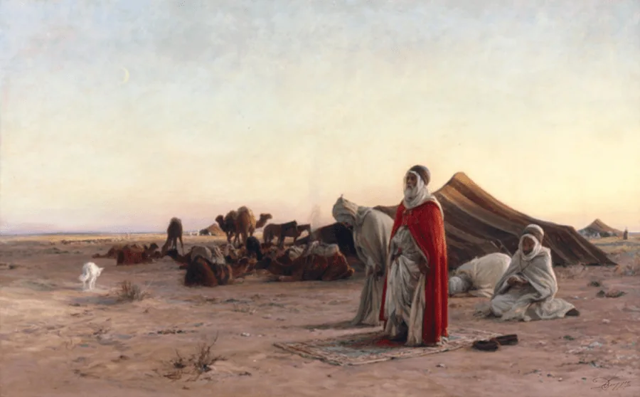Paysage oriental les nomades 65x55cm — Daniel Trammer