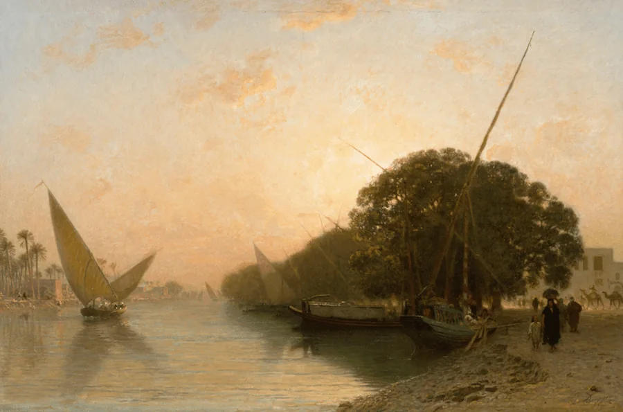 Paysage oriental vue sur le Nil — Daniel Trammer