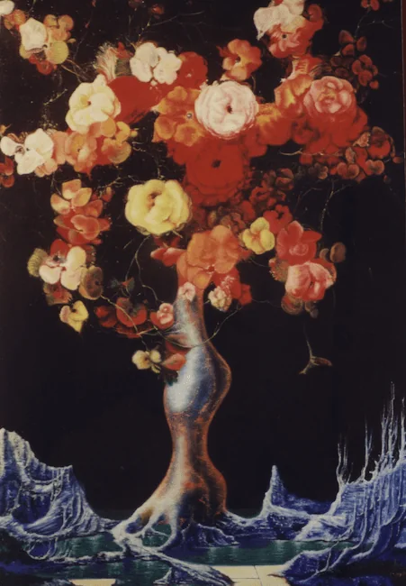 Les fleurs glacées 100x70 Cm — Daniel Trammer