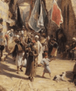 Scène de rue de Jaffa 70x60 cm – Image 3