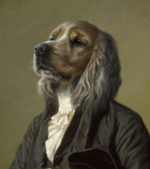 Portrait de tête de chien golden en Baron 90x70 cm – Image 3