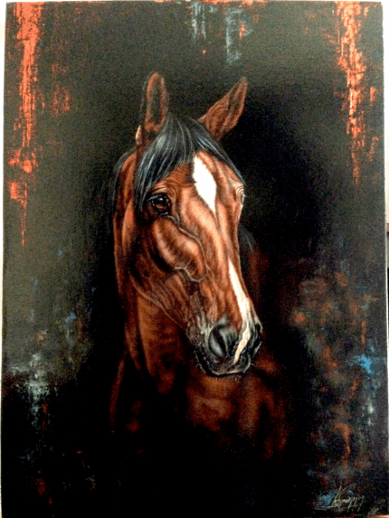 Tête de cheval 65x75 cm