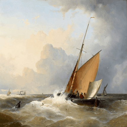 Pêche en Mer du Nord 60x60 cm
