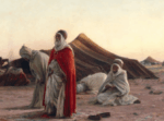Paysage oriental les nomades 65x55cm – Image 3