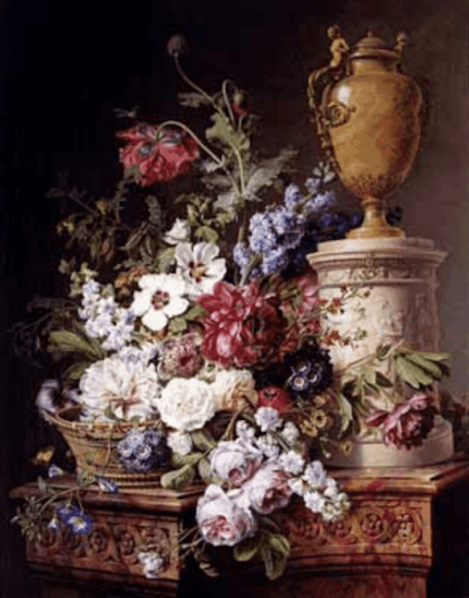 Panier de fleurs 65x50 cm